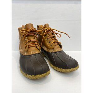 L.L. Bean 6" Duck Leather Rubber Boot Bean Boot Brown Tan Women's Size 7M